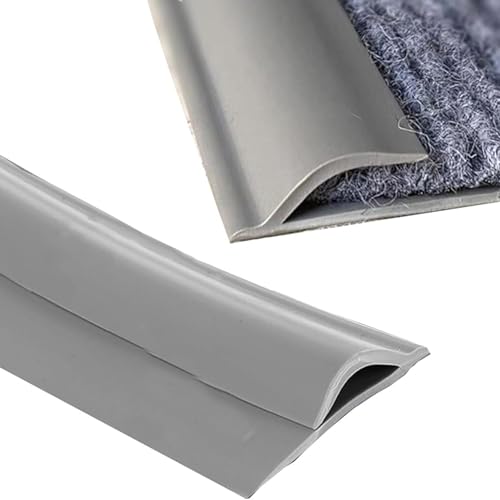 GOUZIBHD Boden-Übergangsstreifen,Nahtdeckprofil,Selbstklebend Übergangsleiste,Übergangsprofil,Übergangsschiene für Türöffnungen mit Einer Höhe Von Weniger Als 5 mm(Size:9.84ft/300cm,Color:Gray) von GOUZIBHD