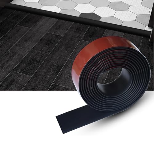 GOUZIBHD Bodentrennstreifen, Laminatbodenübergang, Selbstklebender Bodenübergangsstreifen, Randleiste für den Übergang von Teppich zu Fliesen, PVC Türschwellenrampe(Size:6m/19.68ft) von GOUZIBHD