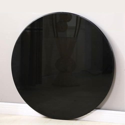 GOUZIBHD Drehteller Aus Gehärtetem Glas, Drehbares Tablett in Schwarz, Drehbare Servierplatte Aus Rundem Lazy Susan für Tisch, Große, Leichtgängige Lazy Susan(Size:100cm) von GOUZIBHD