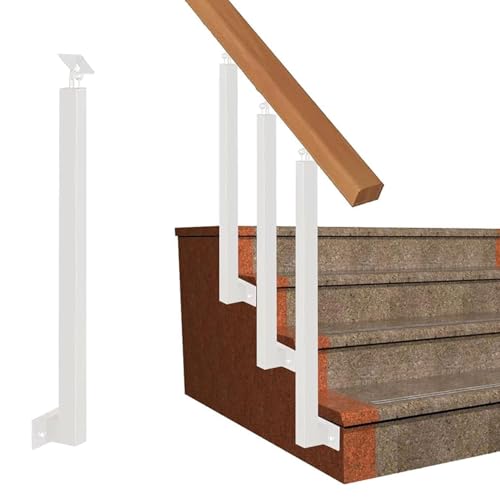 GOUZIBHD Handlauf,Treppenhandlauf,Seitlich Montierbare Geländer mit Flachem Und Verstellbarem 270°-Winkel,Treppe Handläufe für Terrassen und Stufen(Size:80cm/31.5in) von GOUZIBHD