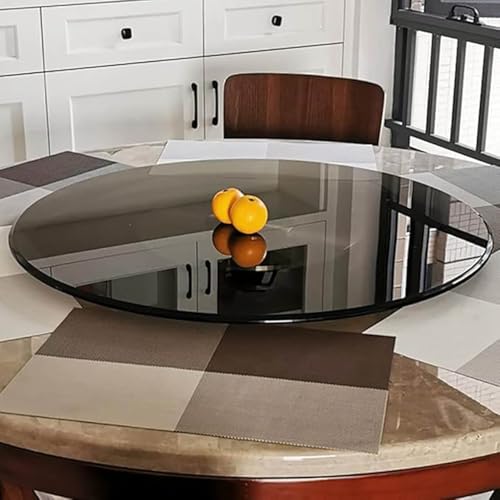 GOUZIBHD Lazy Susan Drehteller für Bankette, Partys, Familien-Esstische, Esstisch-Mittelstück, Große Runde Lazy Susan Servierplatte, Schwarz, 360° Drehbares Serviertablett(Size:90cm) von GOUZIBHD