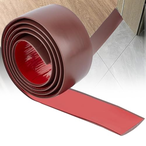 GOUZIBHD Teppichschwellenübergang,1–20M Selbstklebende Boden-Übergangsstreifen, Türschwellenleiste für Teppich Zu Laminat, PVC-Türschwellenleiste Bodentrennleiste Türkantenleiste(Size:14m/45.9ft) von GOUZIBHD