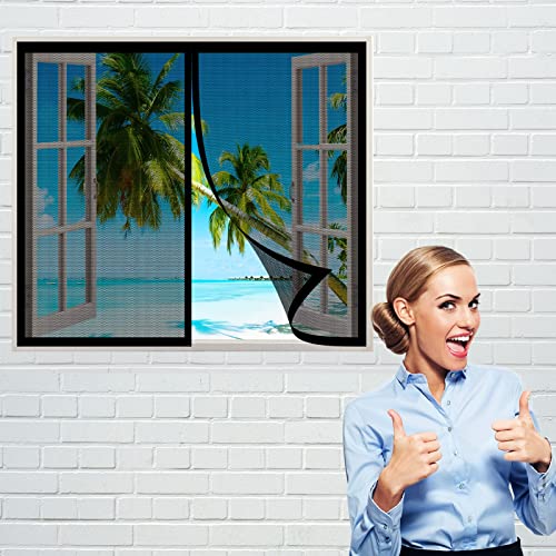 Fliegengitter Fenster Magnet 80 x 140 cm, Insektenschutz Magnetfenster Fliegenvorhang Moskitonetz, Magnetische Adsorption für Alle Arten von Fenstern, Schwarz Fliegengitter Fenster Magnet 80 x 140 cm, Insektenschutz Magnetfenster Fliegenvorhang Moskitonetz, Magnetische Adsorption für Alle Arten von Fenstern, Schwarz von GOUZOO
