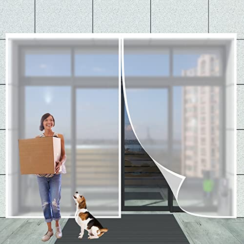 Fliegengitter Magnet Tür Insektenschutz 60 x 240 cm, Fliegengitter Balkontür, Der Magnetvorhang Ist Ideal, für Balkontür Wohnzimmer Schiebetür Terrassentür Ohne Bohren, Weiß Fliegengitter Magnet Tür Insektenschutz 60 x 240 cm, Fliegengitter Balkontür, Der Magnetvorhang Ist Ideal, für Balkontür Wohnzimmer Schiebetür Terrassentür Ohne Bohren, Weiß von GOUZOO