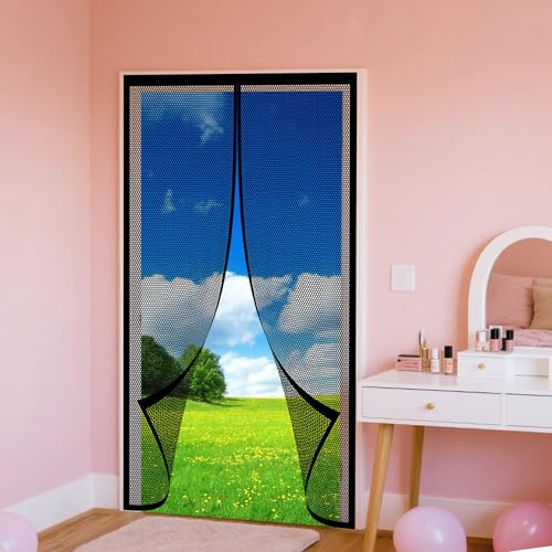 Magnet Fliegengitter Balkontür 259 x 260 cm Einfache Montage Ohne Bohren Magnet Insektenschutz für Kellertür, Terrassentür, Wohnzimmer, Schwarz Magnet Fliegengitter Balkontür 259 x 260 cm Einfache Montage Ohne Bohren Magnet Insektenschutz für Kellertür, Terrassentür, Wohnzimmer, Schwarz von GOUZOO