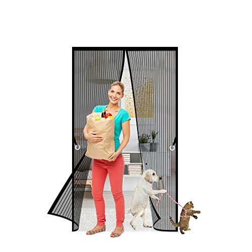 Magnet Fliegengitter Tür Insektenschutz 65 x 215 cm, Magnetvorhang Ideal, Insektengitter Lamellenvorhang Magnetvorhang, für Balkontür Wohnzimmer Schiebetür Terrassentür Ohne Bohren, Schwarz Magnet Fliegengitter Tür Insektenschutz 65 x 215 cm, Magnetvorhang Ideal, Insektengitter Lamellenvorhang Magnetvorhang, für Balkontür Wohnzimmer Schiebetür Terrassentür Ohne Bohren, Schwarz von GOUZOO