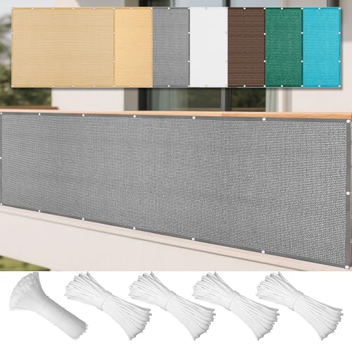Sonnenschutz Sonnensegel 384 x 397 cm Rechteckig Atmungsaktiv Sonnenschutz Windschutz Rechtwinklig Markise inkl Befestigungsseile für Patio Balkon Terrasse Camping, Hellgrau Sonnenschutz Sonnensegel 384 x 397 cm Rechteckig Atmungsaktiv Sonnenschutz Windschutz Rechtwinklig Markise inkl Befestigungsseile für Patio Balkon Terrasse Camping, Hellgrau von GOUZOO