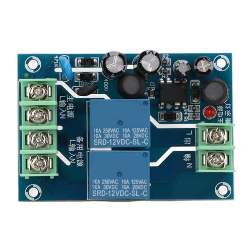 Automatisches Stromschaltmodul, Dual-Stromversorgungs-Schaltmodul, 10 A, 2 Kanäle, 2 Eingänge, 1 Ausgang, Dual-Stromversorgungs-Schaltmodul, Automatische Umschaltung von GOWENIC