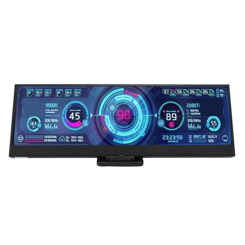 GOWENIC 14-Zoll-Sekundärbildschirm, LCD-Display, Computer-Temperaturmonitor, Gestreckter Balken, CPU-GPU-Datentemperaturmonitor, 1920 X 550, Tragbarer Zweitbildschirm für Aida64 GOWENIC 14-Zoll-Sekundärbildschirm, LCD-Display, Computer-Temperaturmonitor, Gestreckter Balken, CPU-GPU-Datentemperaturmonitor, 1920 X 550, Tragbarer Zweitbildschirm für Aida64 von GOWENIC