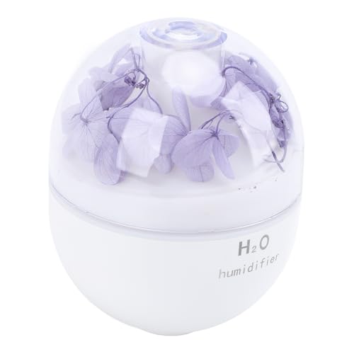 GOWENIC Ätherisches Öl Diffusor Nachtlicht, Konservierte Blume 120 Ml Wassertank Tragbarer Mini -Luftbefeuchter für Schlafzimmer (PURPLE) von GOWENIC