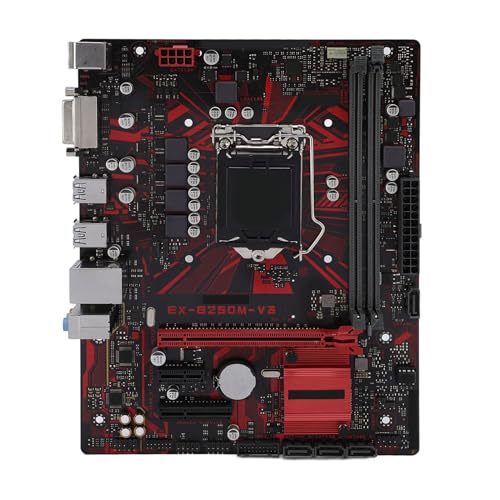 GOWENIC B250M V3 Desktop Motherboard, M ATX 2 DDR4 DIMM -Steckplätze für LGA 1151 Core 14nm CPU mit PCI E 3.0, RTL8111H Gigabit LAN, ALC887 8 -Kanal -Soundchip, DVI -Ausgang von GOWENIC