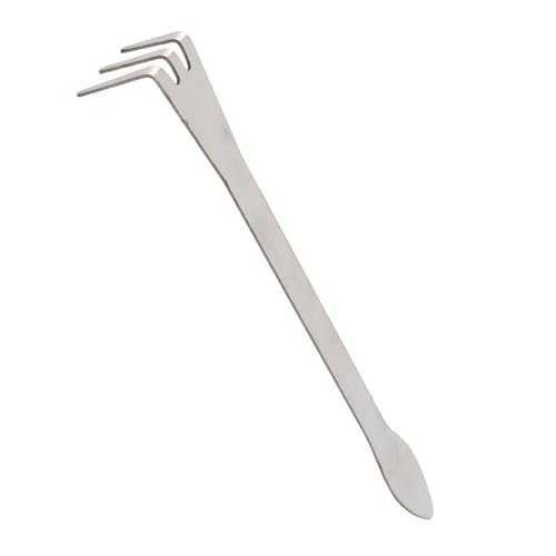 GOWENIC Bonsai Rake, Edelstahlrake, 9,45 X 1,57 Zoll 3-Teile für das Terrassegras von GOWENIC