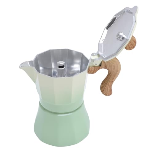GOWENIC Kaffeemaschine Kaffee Kaffee, Spisetop Kaffeemaschine 150 Ml Technischer Plastikgriff Hohe Wärmeleitfähigkeit für Anfänger der Liebenden (Farbverlauf grün) von GOWENIC