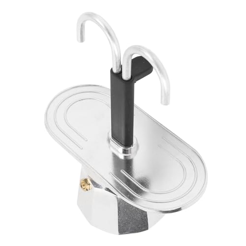 GOWENIC Kaffeemaschine Kaffeemaschine, Italienische Stil Ausgezeichneter Leiten Tragbare DIY -Aluminiumlegierung Doppelkopf -Kaffeekanne für Zuhause (Decagon -Basis) von GOWENIC