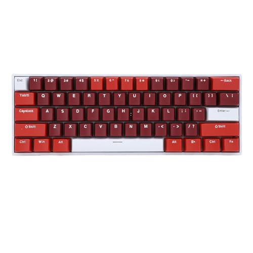 GOWENIC Kompakte Mechanische Tastatur mit 61 Tasten, Blauer Schalter mit RGB-Hintergrundbeleuchtung, Kabelloses BT3.0 5.0 Typ C, Lange Akkulaufzeit, N-Tasten-Rollover, Umfassende von GOWENIC