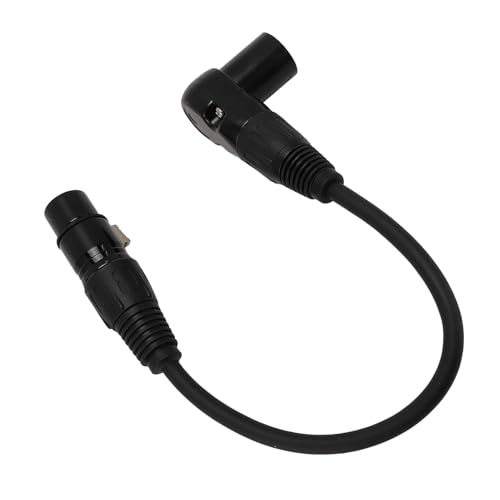 GOWENIC MIC -Verlängerungskabel, 90 -Grad Anti Interferenz PVC XLR Männlich an XLR Weibliche 3 pin Stabilentransfermikrofonverlängerungskabel für Schallschnittstellen (30 cm) von GOWENIC