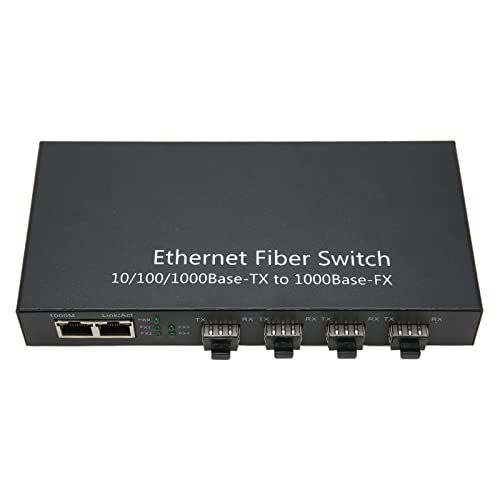 GOWENIC SFP Glasfaser Switch, Gigabit Ethernet Switch mit LED Anzeige, Reichweite Bis zu 120 Km, Ethernet Glasfaser Switch Unterstützt Mehrere Protokolle GOWENIC SFP Glasfaser Switch, Gigabit Ethernet Switch mit LED Anzeige, Reichweite Bis zu 120 Km, Ethernet Glasfaser Switch Unterstützt Mehrere Protokolle von GOWENIC