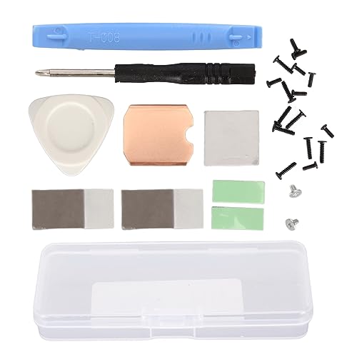 GOWENIC Steam Deck SSD Kupfer-Kühlkörper-Thermopad M.2 2230 NVME SSD Kupfer-Kühlkörper-Kühlung Wärmeleitpaste Back Cover Öffnungswerkzeug Schraube Ersatz SSD-Reparatursatz von GOWENIC