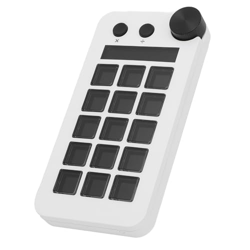 GOWENIC Stream Controller, Alle in Einer Tastatur Zum Streaming mit, 15 Makro -Tasten, Anpassbare Visuelle Tastatur, Triggeraktionen in Apps -Software für PC (White) von GOWENIC