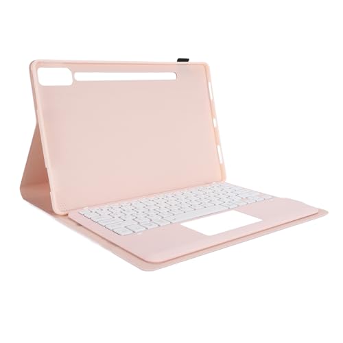 GOWENIC Tastaturhülle für Tab P12 12,7 Zoll, TPU-Ständerabdeckung mit Verstellbarem Winkel, Magnetisch Abnehmbare BT-verbundene Tastatur mit Touchpad-Stifthalter TB370FU TB371FC (PINK) von GOWENIC
