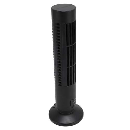 GOWENIC Tischventilator, Flügelloser Ventilator mit 2 Geschwindigkeiten, Leise Kühlung, Tragbarer Standventilator für Zuhause, Büro (BLACK) von GOWENIC