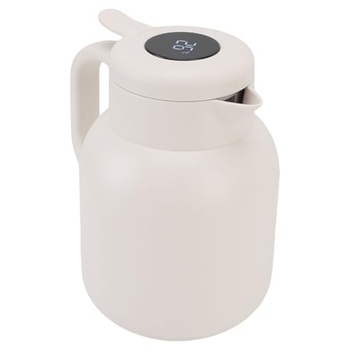 GOWENIC Vakuum Isoliertes Teekanne, Isolierter Teekannen aus Edelstahl -Stahl -Infuser für Milch (WHITE) von GOWENIC