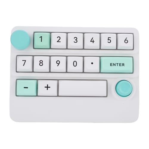 GOWENIC Wireless RGB Mechanical Numeric Tastadad, RGB Lights und Wiederaufladbare, Vollständige Makroprogrammierung und Verhindern von Ghosting mit DREI Modusverbindung für PC -Laptop (Weißes Grün) GOWENIC Wireless RGB Mechanical Numeric Tastadad, RGB Lights und Wiederaufladbare, Vollständige Makroprogrammierung und Verhindern von Ghosting mit DREI Modusverbindung für PC -Laptop (Weißes Grün) von GOWENIC
