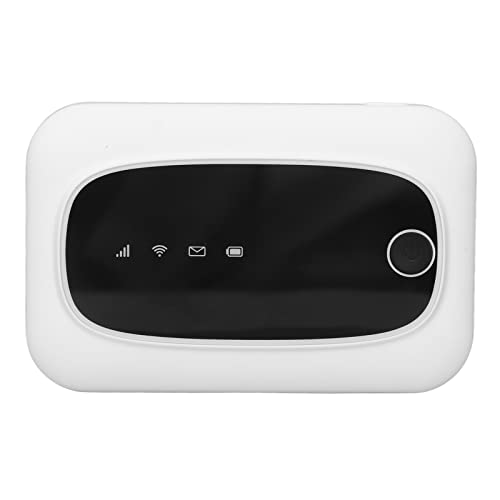 GOWENIC Wireless Router, 4G LTE Mobiler Hotspot WiFi Router 300Mbps Reiserouter für Tablet, Laptop, Handy, 2000mAh Akku, Weiß von GOWENIC
