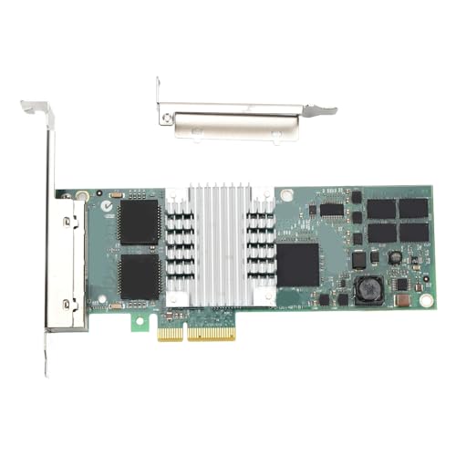 Gigabit-Netzwerkkarte mit 4 RJ45-Ports, PCIE X4 10,100,1000 Mbit/s Gigabit-Ethernet-Adapter für 82571 GB, LED-Anzeige, Unterstützt, Systeme von GOWENIC