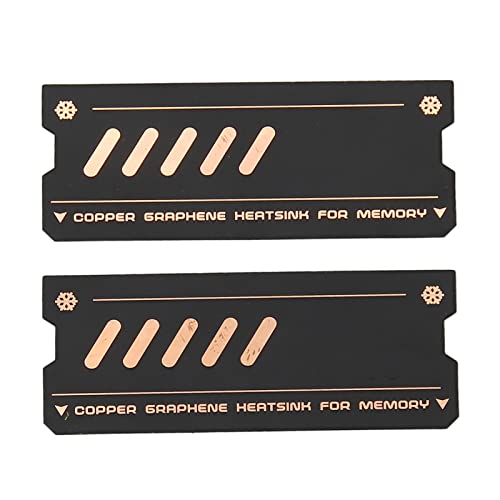 Graphen-Kupfer-Speicher-Kühlkörper für DDR4 DDR5 Laptop-Speicher, schnelle Leitung, stabil, einfach zu bedienen – 2 Stück, weitgehend kompatibel mit M.2-Steckplatz (2 Stück) von GOWENIC