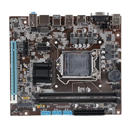 H110 Motherboard, LGA 1151 Motherboard mit 2 Kanal DDR4 -Speicherplätzen, M.2 NVMe NGFF Serial, ATA3.0 und ATA2.0 -Ports PCIe für 6 7 8 Gen 14nm CPU von GOWENIC