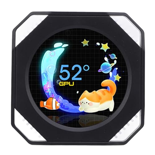 LCD CPU Coolold LCD -Display, Programmierbares Dynamisches Thema der USB (BLACK) von GOWENIC