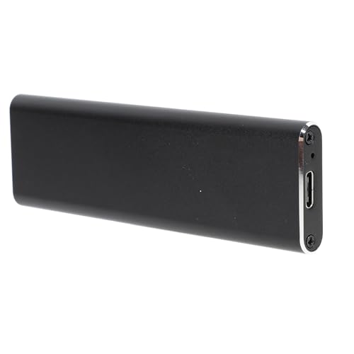 M.2 NGFF SSD-Festplattengehäuse mit USB 3.1 Typ C 10 Gps Hochgeschwindigkeitsübertragung, SSD-Gehäuseadapter Unterstützt Basierende B-Key 2230 2242 (BLACK) von GOWENIC