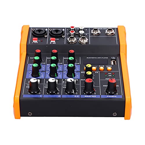 Mixer, Intelligente Geräuschunterdrückung, USB-Buchse, 4-Wege-Mixer für Webcast-Partys, Tragbar von GOWENIC