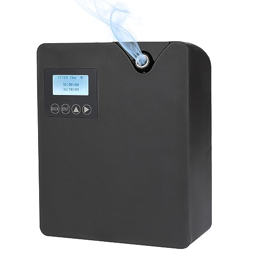 Aroma Diffuser, 300ml Aromatherapie Diffusor, Intelligenter Duftluftgerät mit Vernebelungstechnologie, Aromatherapie-Diffusor, leiser Duftvernebler für Zuhause, Hotel, Spa, Büro (Schwarz) von GOXAEEE