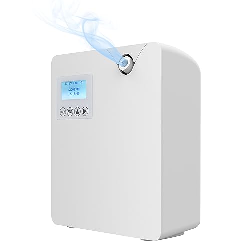 Aroma Diffuser, 300ml Aromatherapie Diffusor, Intelligenter Duftluftgerät mit Vernebelungstechnologie, Aromatherapie-Diffusor, leiser Duftvernebler für Zuhause, Hotel, Spa, Büro (Weiß) von GOXAEEE