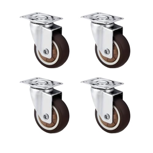 4 Stück 1/1,25 Zoll Lenkrollen Möbelrollen, kleine Universal-Lenkrollen aus TPR-Gummi mit flachem Boden for Tischschränke für Couchtisch(1.25 inch,4 Universal) von GOXQIT