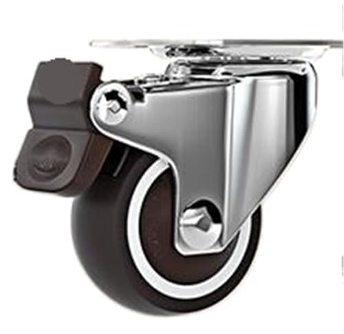4 Stück robuste 1-Zoll-Lenkrollen aus TPR – universelle Möbelrollen mit Doppelmodus (Feststell- und Schwenkfunktion) für Couchtisch(Universal-Brake) von GOXQIT