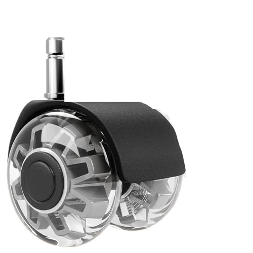 4Pcs Bürostuhl Räder Ersatz 2 Zoll Pole Heavy Duty Caster Quick & Quiet Rolling Casters für Couchtisch(Grey,M11x22mm) von GOXQIT