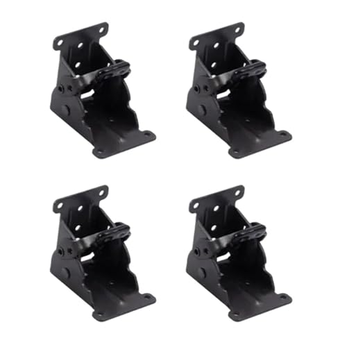GOXQIT 4Pcs Self-Locking Scharnier 90 Grad Klapptisch Verlängerung Unterstützung Halterung Möbel Hardware for Tische Workbenchs Chai für Tisch(Black) von GOXQIT