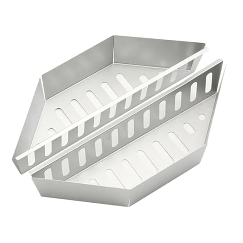 GOXQIT Kohlekörbe 1 Stück/2 Stück galvanisierter Aluminiumkorb for Holzkohlegrills, Holzkohlebrikett, Kohlebrennstoffhalter FüR Hitze(2pcs) von GOXQIT