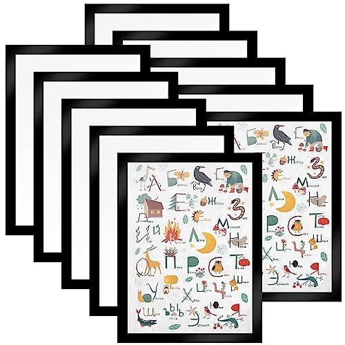 GOYADA 10 Stück Magnetischer A4 Displayrahmen, Selbstklebender Informationsrahmen, A4 Magnetischer Rahmen, Selbstklebender Magnetischer Rahmen für Dokumente, Fotos, Poster, Werbung von GOYADA