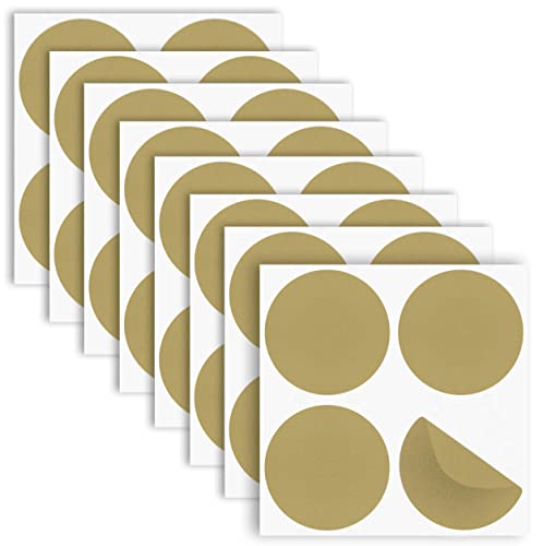 Anti-Kollisions-Aufkleber, 32 Kreise, Vinyl-Aufkleber, Gold, stoßfest, für Menschen und Vögel, für Fenster, Schaufenster, 5,5 cm, Gold von GOYAPRINT