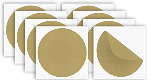 Anti-Kollisions-Aufkleber aus Glas, 8 Kreise, Vinyl, selbstklebend, Gold, für Menschen und Vögel, für Fenster, Schaufenster, 12 cm, Gold von GOYAPRINT