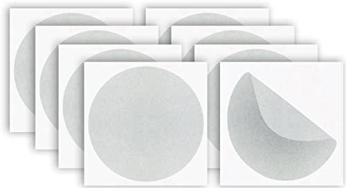Anti-Kollisions-Aufkleber aus Glas 8 Kreise Matt Vinyl Rund für Fenster Glas Stoßfest, für Menschen und Vögel, 12 cm, Matt von GOYAPRINT