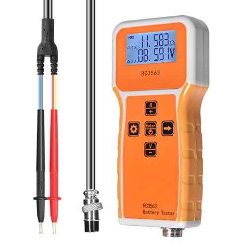 Batterie Innenwiderstands Tester, Misst Batteriewiderstand, Spannungs Ohm Tester, Geeignet für Heim und Industrie RC3563 1uΩ ~ 200 Ω/1 mV ~ ± 100 VDC (GR-T9-RC3563-B) von GOYERRNES