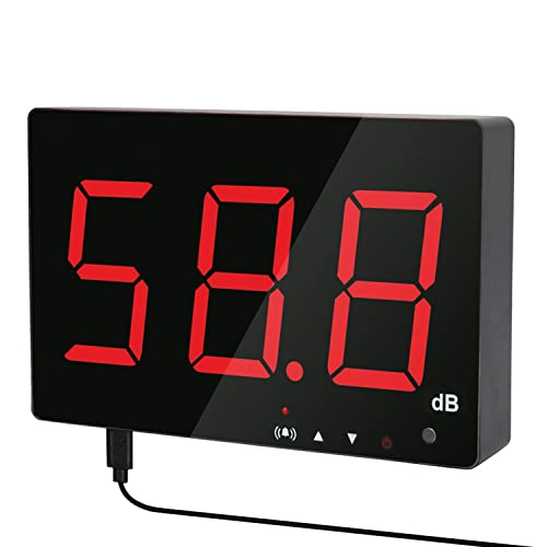 Dezibel Meter Wand hängende Schallpegelmesser Tester 30-130db Dezibel Wand montiert hängende Geräuschmessung mit Alarm, Digitale Lärm Dezibel Meter mit großem Dezibel Meter Wand hängende Schallpegelmesser Tester 30-130db Dezibel Wand montiert hängende Geräuschmessung mit Alarm, Digitale Lärm Dezibel Meter mit großem von GOYERRNES