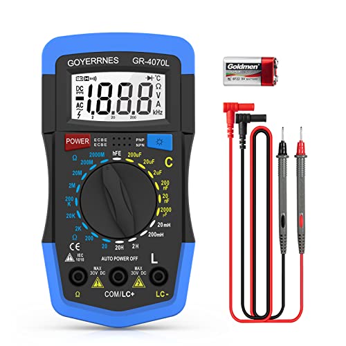 Digital-Multimeter Kapazität Messgerät GR-4070L Induktivität LCR Meter, 1999 Zähler Kapazität Widerstand Meter, hFE Test Multimeter, manuelle Bereich, Auto Power Off, Testing Meter Tool Digital-Multimeter Kapazität Messgerät GR-4070L Induktivität LCR Meter, 1999 Zähler Kapazität Widerstand Meter, hFE Test Multimeter, manuelle Bereich, Auto Power Off, Testing Meter Tool von GOYERRNES