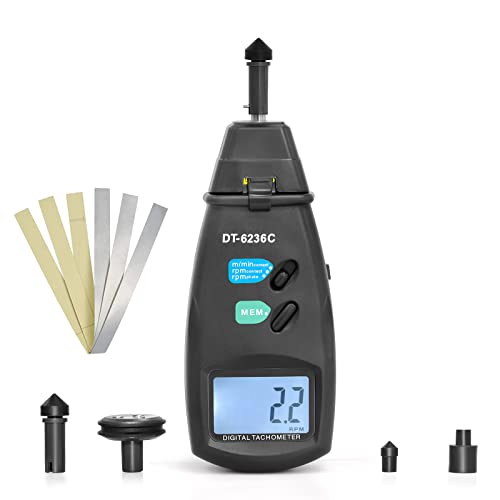 Digitaler Drehzahlmesser Handheld Photo Tachometer GR-6236C Berührungslose Reichweite mit Max/Min/AVG Daten Halten Funktionen Rotation Geschwindigkeitsmesser Foto Tachometer mit reflektierendem Band Digitaler Drehzahlmesser Handheld Photo Tachometer GR-6236C Berührungslose Reichweite mit Max/Min/AVG Daten Halten Funktionen Rotation Geschwindigkeitsmesser Foto Tachometer mit reflektierendem Band von GOYERRNES