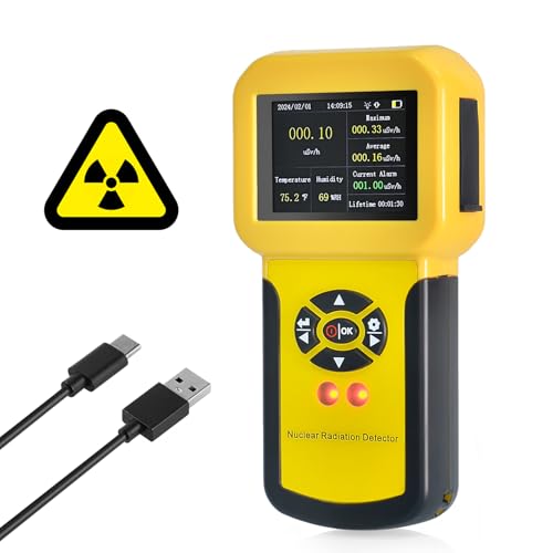 Geigerzähler Radioaktivität Nukleare Strahlungsdetektor Geiger-Müller-Zähler zur Messung der Emf-Messgeräte Intensität ionisierender Strahlung β-Teilchen, Gamma-Strahlen und Röntgenstrahlen, LCD Alarm Geigerzähler Radioaktivität Nukleare Strahlungsdetektor Geiger-Müller-Zähler zur Messung der Emf-Messgeräte Intensität ionisierender Strahlung β-Teilchen, Gamma-Strahlen und Röntgenstrahlen, LCD Alarm von GOYERRNES